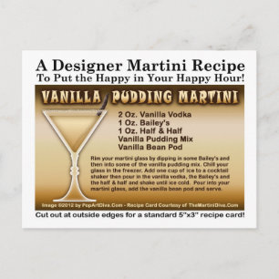 Vanilla Pudding Martini Recipe Postcard