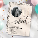 Vanilla Sparkler Sweet 16 Birthday Photo<br><div class="desc">Make a Sweet 16 unforgettable with this elegant vanilla-coloured invitation, featuring sparkling accents and a customisable photo option. Perfect for a milestone birthday celebration, this invitation includes foil details that add a touch of sophistication. Personalise it with the birthday girl's name, event details, and a special photo to create a...</div>