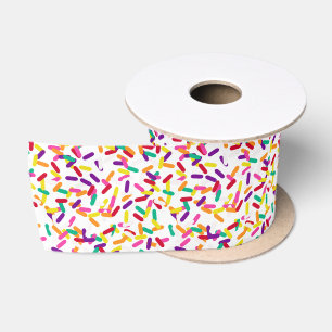 Vanilla Sprinkles Satin Ribbon