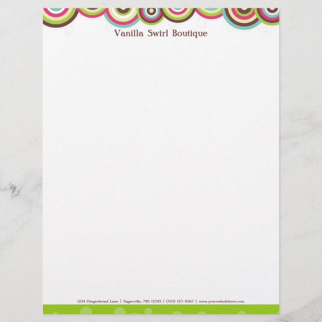 Vanilla Swirl Letterhead (Front)