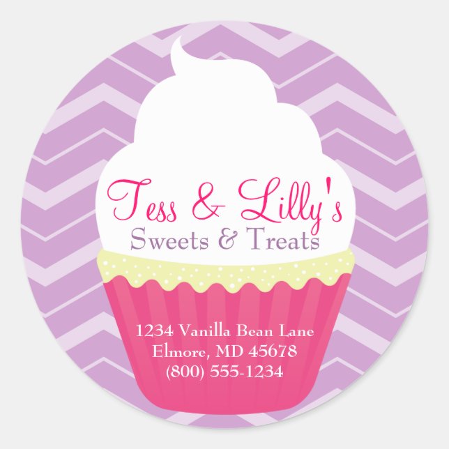 Vanilla Swirl - Pink - Custom Stickers (Front)