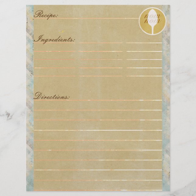 Vanilla Swirl Recipe Inserts (Front)