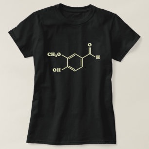 Vanilla Vanillin Molecular Chemical Formula T-Shirt