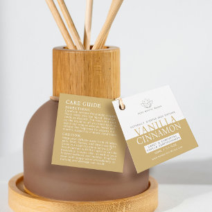 Vanilla white reed diffuser bottle hang tag