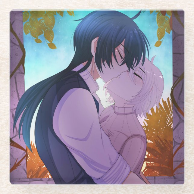 Vanitas and Jeanne Coaster Blurred Lines Kiss (Front)