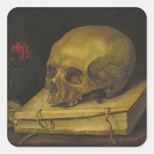 Vanitas, c.1644 (oil on canvas) square sticker