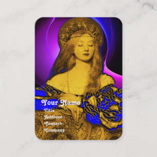 VANITY BEAUTY-FASHION COSTUME DESIGNER Gold Metal Business Card