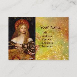 VANITY BEAUTY FASHION COSTUME DESIGNER Gold Yellow Business Card
