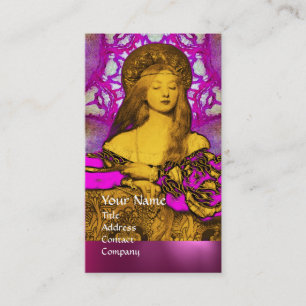 VANITY BEAUTY-FASHION COSTUME DESIGNER Pink Purple Business Card