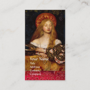 VANITY BEAUTY-FASHION COSTUME DESIGNER Red Damask Business Card