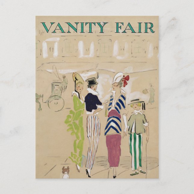 Vanity Fair Magazine Cover Art from June 1914 Postcard (Front)