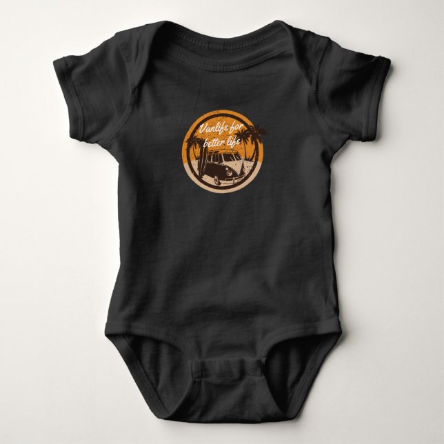 Vanlife for Better Life Baby Bodysuit (Front)