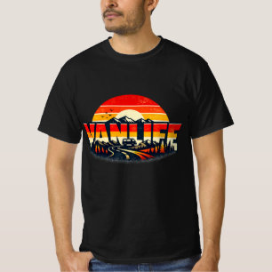 VANLIFE Sunset design, Camper Van Nomad Community T-Shirt