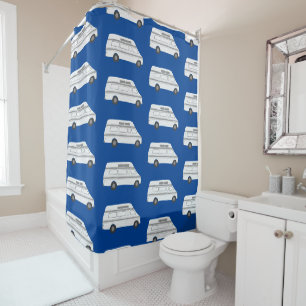 VANLIFE Vintage RV Motorhome Campervan Shower Curtain