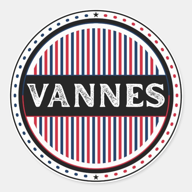 Vannes City Pride Emblem – French Identity Classic Round Sticker