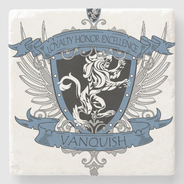 Vanquish Coat of Stone Coaster (Front)