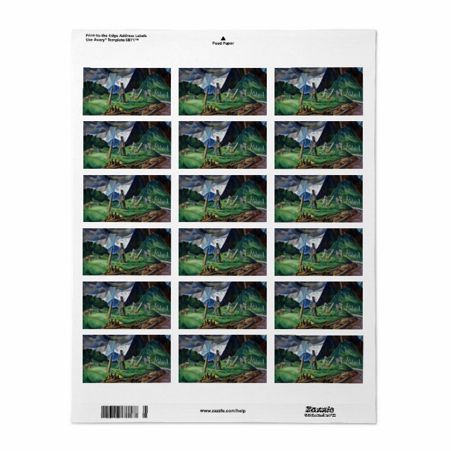 Vanquished, 1930 by Emily Carr Label (Full Sheet)