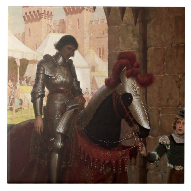 “Vanquished” by Edmund Blair Leighton Tile (Front)