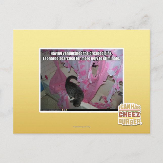 Vanquished the dreaded pink postcard (Front)