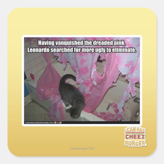 Vanquished the dreaded pink square sticker (Front)