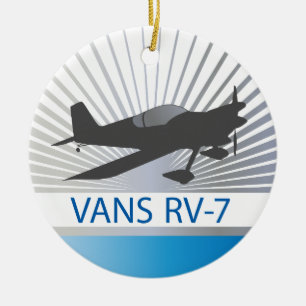 Vans RV-7 Aeroplane Ceramic Tree Decoration