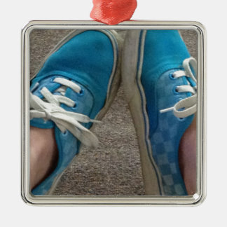 vans shoes blue metal tree decoration
