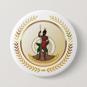 Vanuatu Coat of Arms 7.5 Cm Round Badge