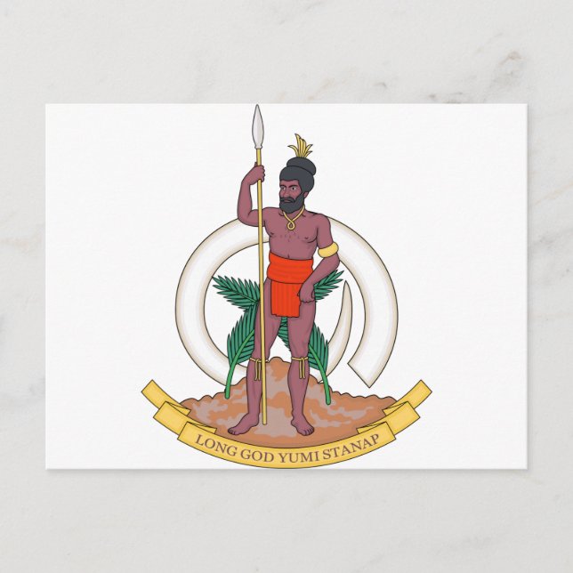 Vanuatu Coat of Arms Postcard (Front)