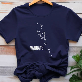 Vanuatu Country Map Island Shape Boundary Outline T-Shirt