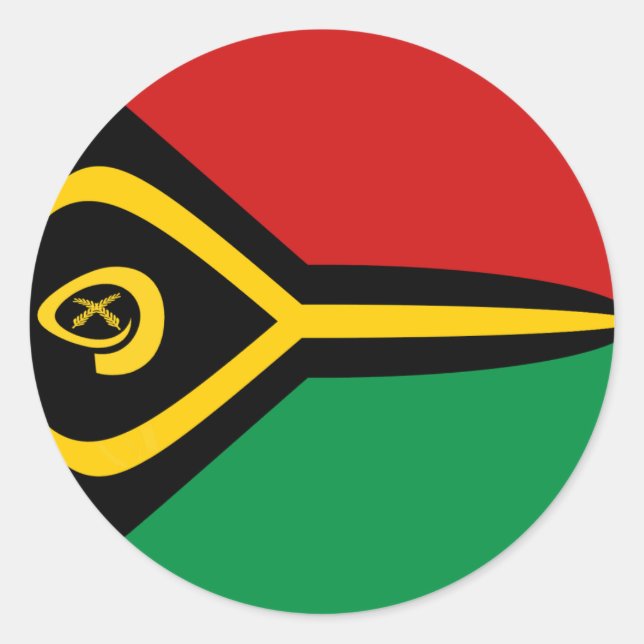 Vanuatu Fisheye Flag Sticker (Front)