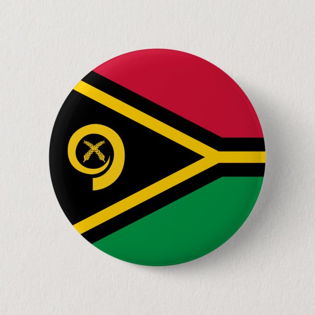vanuatu flag 6 cm round badge (Front)