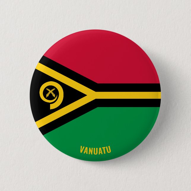 Vanuatu Flag Charming Patriotic Button (Front)