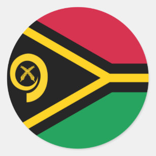 Vanuatu Flag Classic Round Sticker
