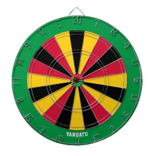 Vanuatu Flag Colourful Patriotic Dartboard