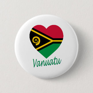 Vanuatu Flag Heart 6 Cm Round Badge