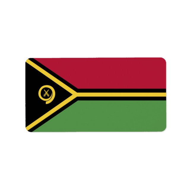 Vanuatu flag label (Front)