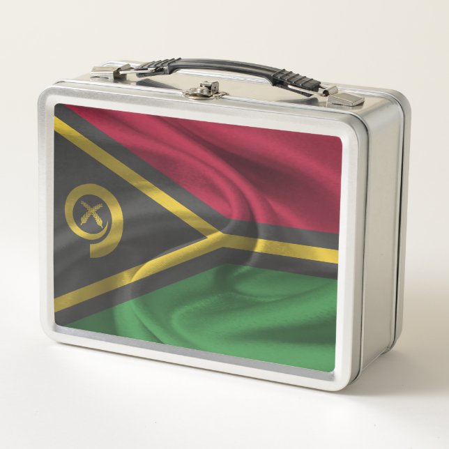 Vanuatu Flag Metal Lunch Box (Front)