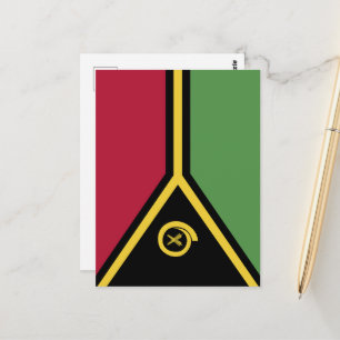 Vanuatu flag postcard
