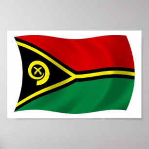 Vanuatu Flag Poster Print