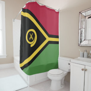 Vanuatu flag shower curtain