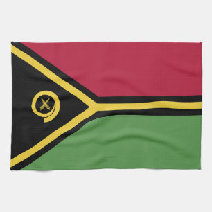 Vanuatu flag tea towel