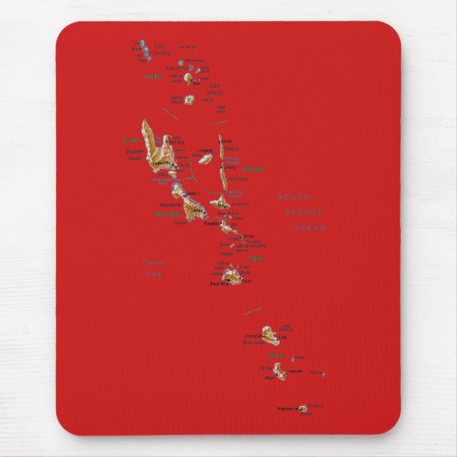 Vanuatu Map Mousepad (Front)