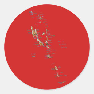 Vanuatu Map Sticker