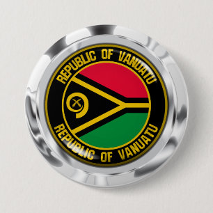 Vanuatu Round Emblem 7.5 Cm Round Badge