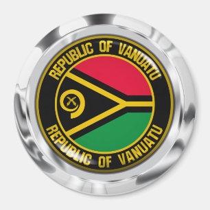 Vanuatu Round Emblem Magnet