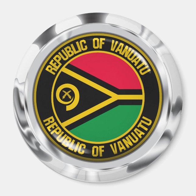 Vanuatu Round Emblem Magnet (Front)