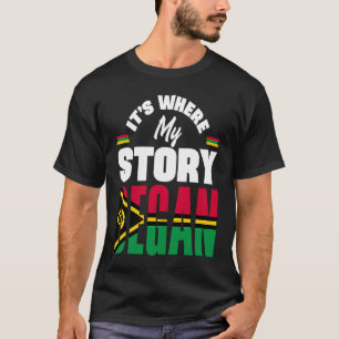 Vanuatu Vanuatuan Vanuatu Flag Its Where My Story  T-Shirt
