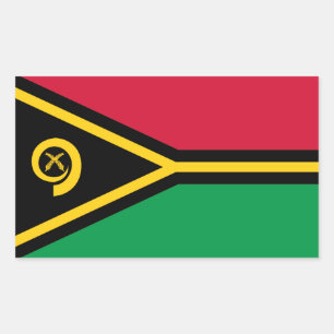 Vanuatuan Flag, Flag of Vanuatu Rectangular Sticker