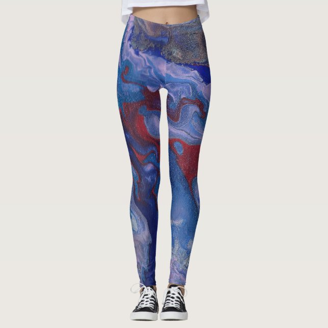 Vape Abstract Leggings (Front)