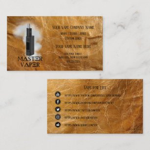VAPE Leather Box Mod Business Social Media Business Card